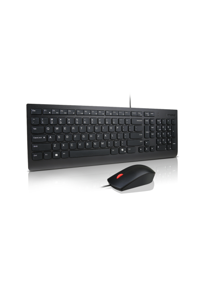 Lenovo Essential Wired Combo Keyboard and Mouse | Keyboard and Mouse Set | Wired | Mouse included | Nordic | Black Lenovo Essential Wired Combo Keyboard and Mouse | Keyboard and Mouse Set | Wired | Mouse included | Nordic | Black