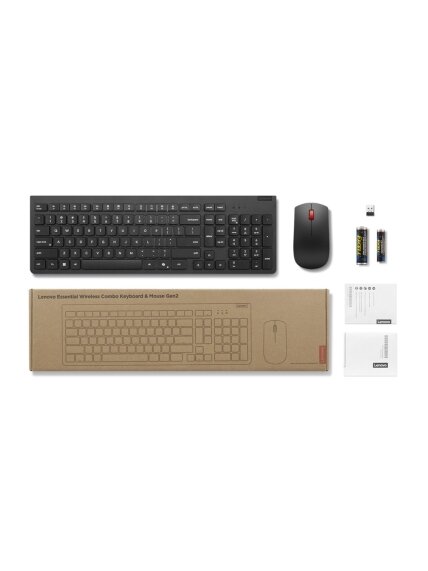 Lenovo Essential Wireless Combo Keyboard & Mouse Gen2 | Keyboard and Mouse Set | Wireless | Mouse included | Lithuanian | Black 3