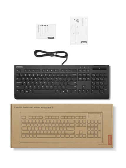 Lenovo Smartcard II | Keyboard | Wired | Estonian | Plunger type switch | Black 3 Lenovo Smartcard II | Keyboard | Wired | Estonian | Plunger type switch | Black 3