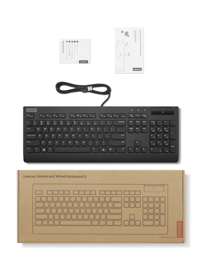 Lenovo Smartcard II | Keyboard | Wired | Estonian | Plunger type switch | Black 3