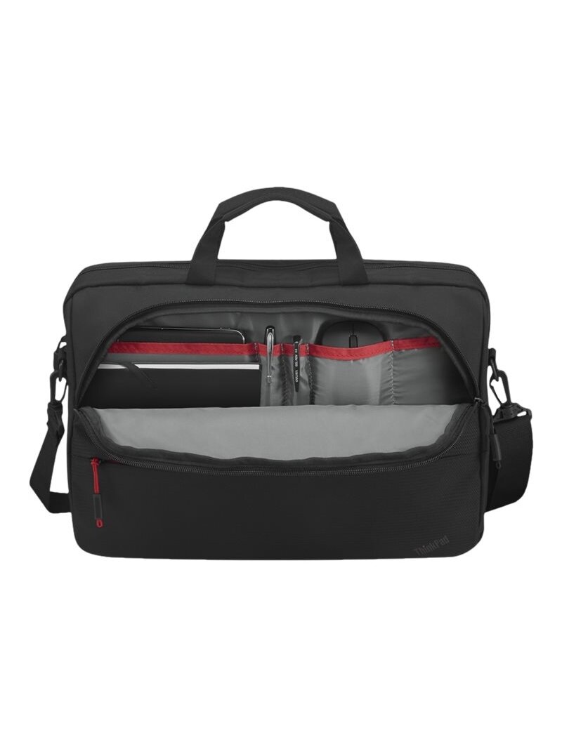 Lenovo | ThinkPad Essential 15.6" Topload (Sustainable & Eco-friendly, made with recycled PET: Total 7.5% Exterior: 24%) | Essential | Fits up to size 16 " | Topload | Black | Shoulder strap 4 Lenovo | ThinkPad Essential 15.6" Topload (Sustainable & Eco-friendly, made with recycled PET: Total 7.5% Exterior: 24%) | Essential | Fits up to size 16 " | Topload | Black | Shoulder strap 4