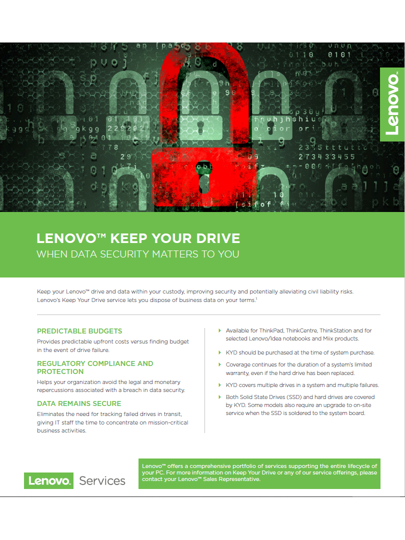 Lenovo | Warranty | 3Y Keep Your Drive | 3 year(s) 1