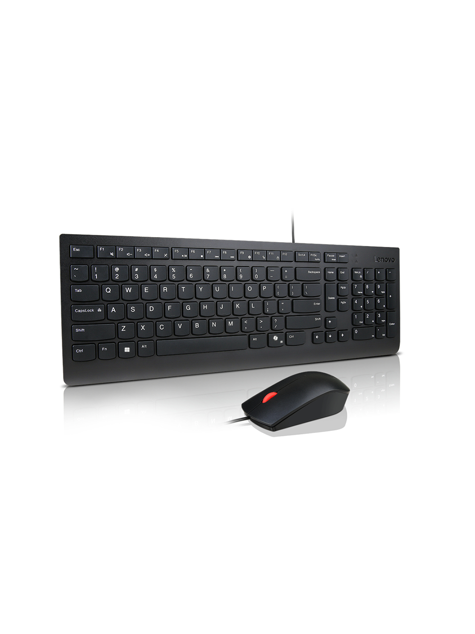 Lenovo Essential Wired Combo Keyboard and Mouse | Keyboard and Mouse Set | Wired | Mouse included | Nordic | Black Lenovo Essential Wired Combo Keyboard and Mouse | Keyboard and Mouse Set | Wired | Mouse included | Nordic | Black
