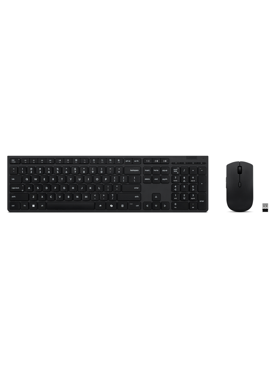 Lenovo Professional Wireless Rechargeable Combo Keyboard and Mouse | Keyboard and Mouse Set | Wireless | Mouse included | Bluetooth | US English | Rechargeable professional | Grey