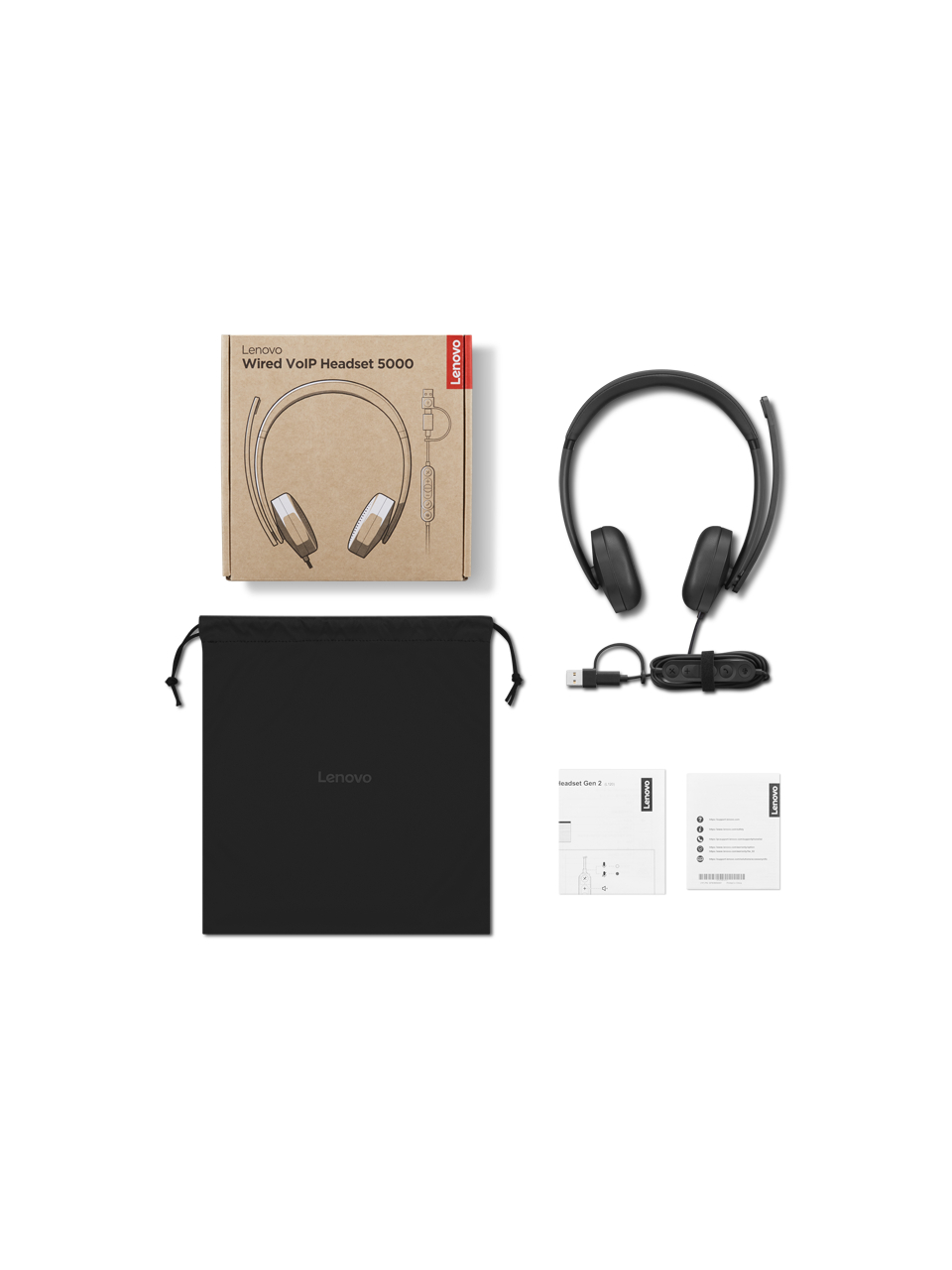 Lenovo Wired VoIP Headset 5000 (Teams) | Built-in microphone | USB Type-A, USB Type-C | Black 5 Lenovo Wired VoIP Headset 5000 (Teams) | Built-in microphone | USB Type-A, USB Type-C | Black 5