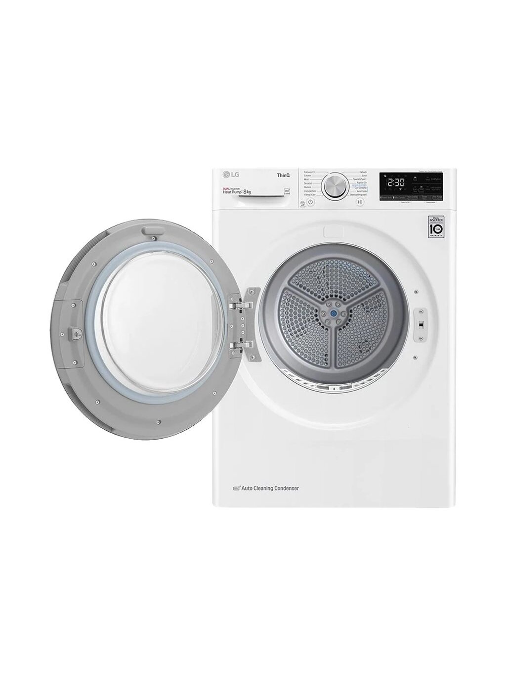 LG | Dryer Machine | RH80V3AV6N | Energy efficiency class D | Front loading | 8 kg | LED | Depth 69 cm | Wi-Fi | White 7 LG | Dryer Machine | RH80V3AV6N | Energy efficiency class D | Front loading | 8 kg | LED | Depth 69 cm | Wi-Fi | White 7