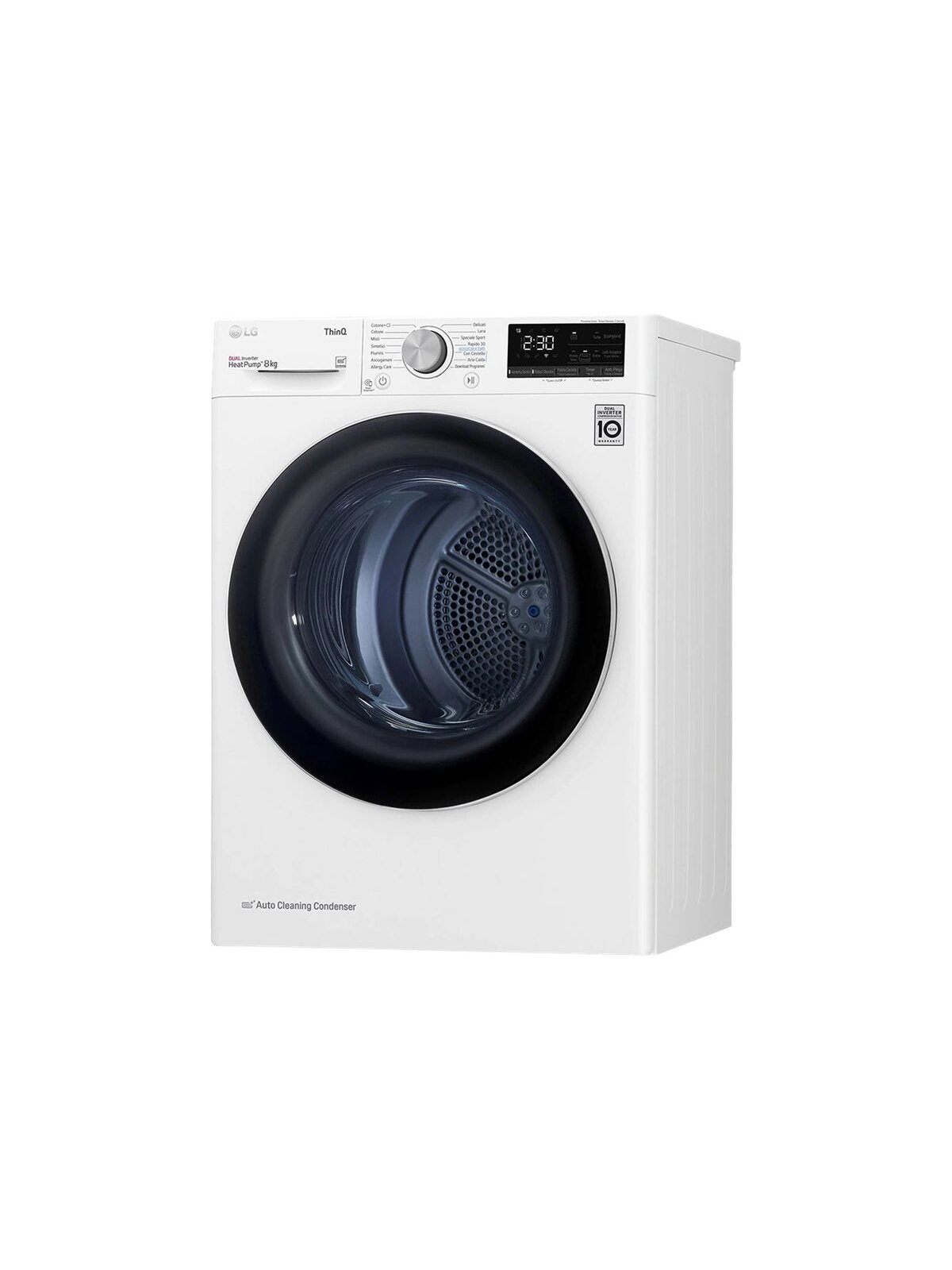 LG | Dryer Machine | RH80V3AV6N | Energy efficiency class D | Front loading | 8 kg | LED | Depth 69 cm | Wi-Fi | White 1 LG | Dryer Machine | RH80V3AV6N | Energy efficiency class D | Front loading | 8 kg | LED | Depth 69 cm | Wi-Fi | White 1
