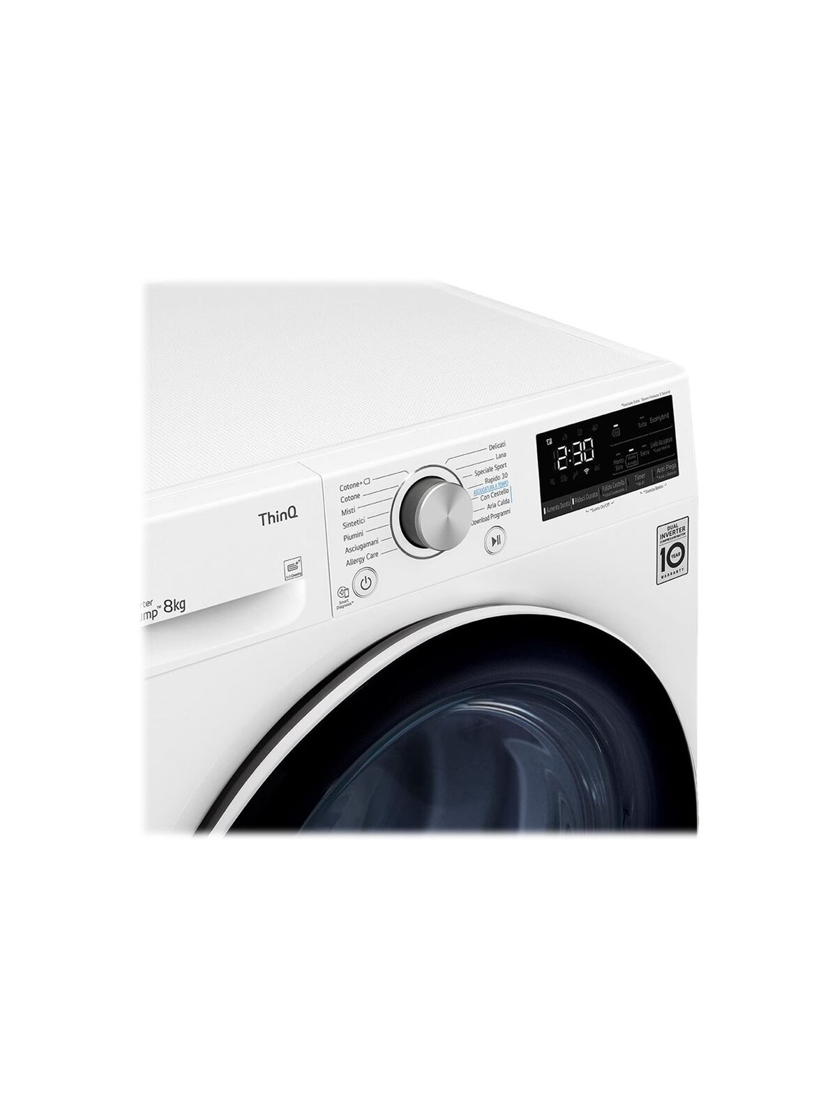 LG | Dryer Machine | RH80V3AV6N | Energy efficiency class D | Front loading | 8 kg | LED | Depth 69 cm | Wi-Fi | White 11