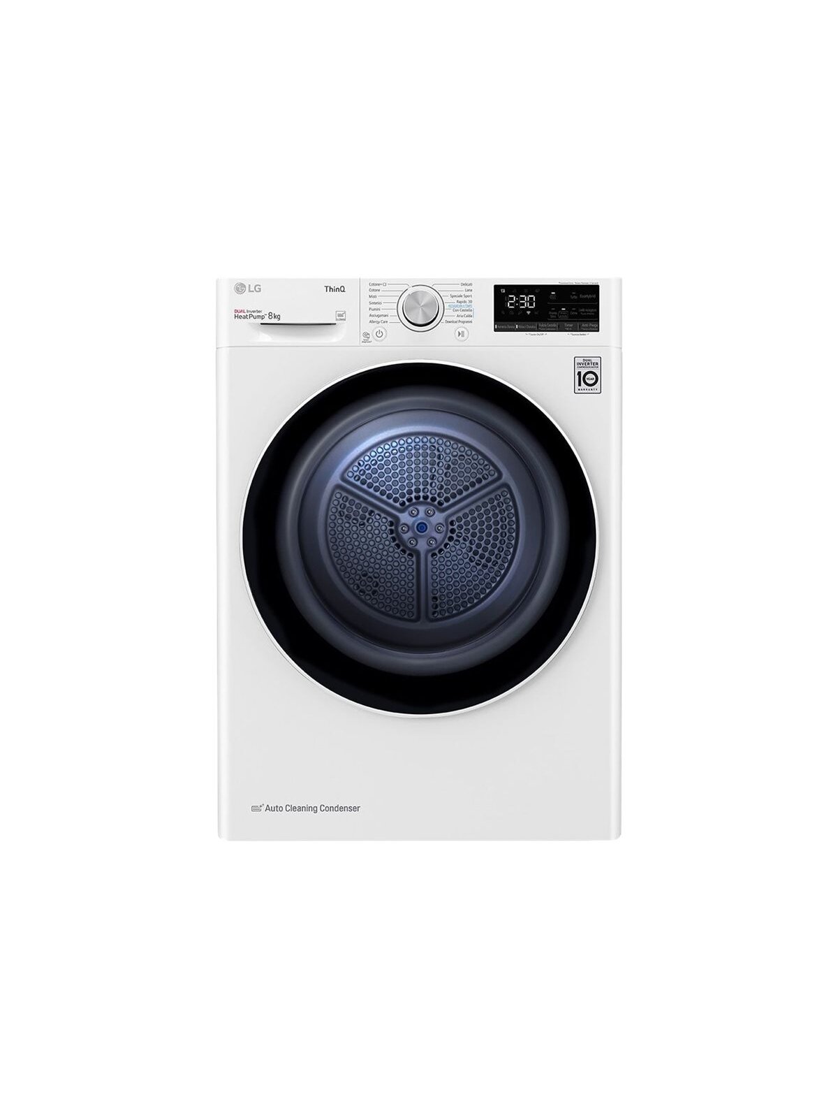 LG | Dryer Machine | RH80V3AV6N | Energy efficiency class D | Front loading | 8 kg | LED | Depth 69 cm | Wi-Fi | White 2 LG | Dryer Machine | RH80V3AV6N | Energy efficiency class D | Front loading | 8 kg | LED | Depth 69 cm | Wi-Fi | White 2