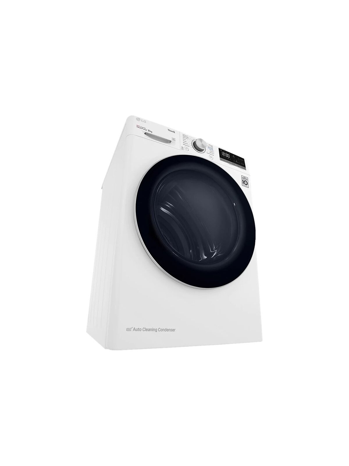 LG | Dryer Machine | RH80V3AV6N | Energy efficiency class D | Front loading | 8 kg | LED | Depth 69 cm | Wi-Fi | White 3