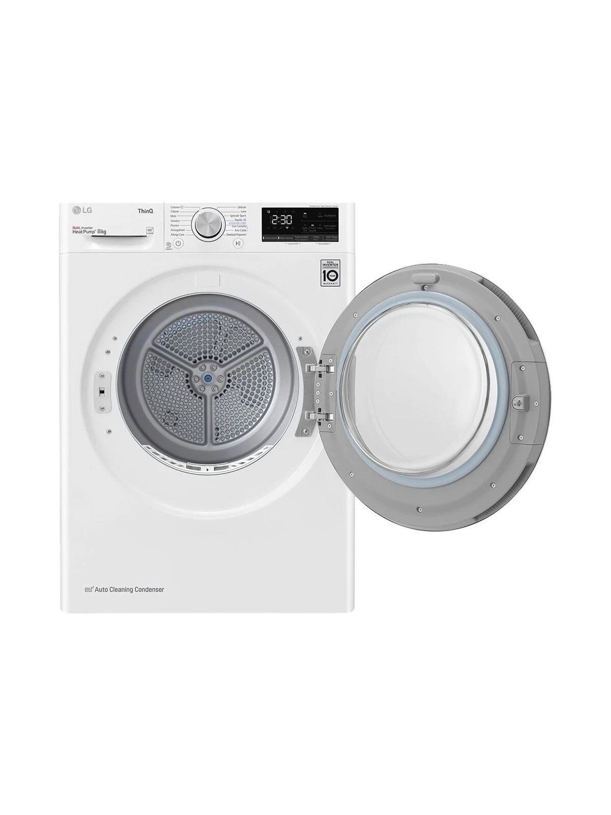 LG | Dryer Machine | RH80V3AV6N | Energy efficiency class D | Front loading | 8 kg | LED | Depth 69 cm | Wi-Fi | White 5