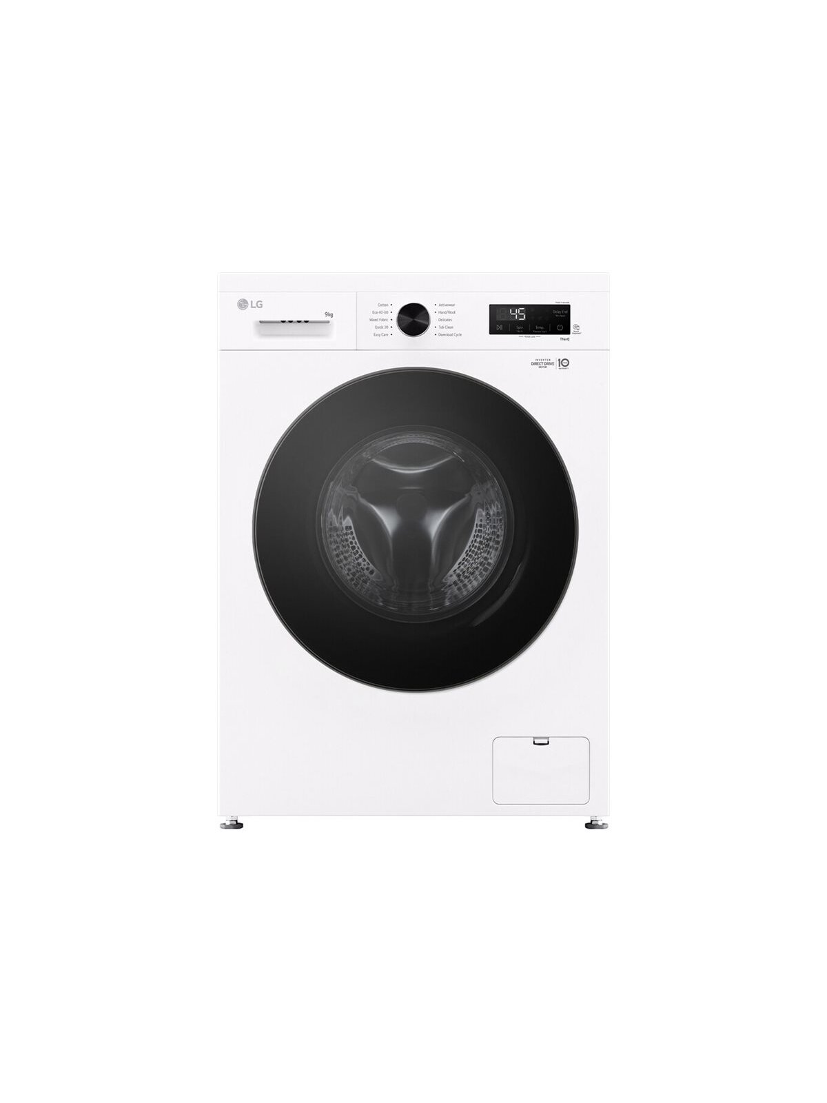 LG Washing machine | F4X1009NWB | Energy efficiency class A | Front loading | Washing capacity 9 kg | 1400 RPM | Depth 55 cm | Width 60 cm | Display | LED | Steam function | Direct drive | Wi-Fi | White LG Washing machine | F4X1009NWB | Energy efficiency class A | Front loading | Washing capacity 9 kg | 1400 RPM | Depth 55 cm | Width 60 cm | Display | LED | Steam function | Direct drive | Wi-Fi | White