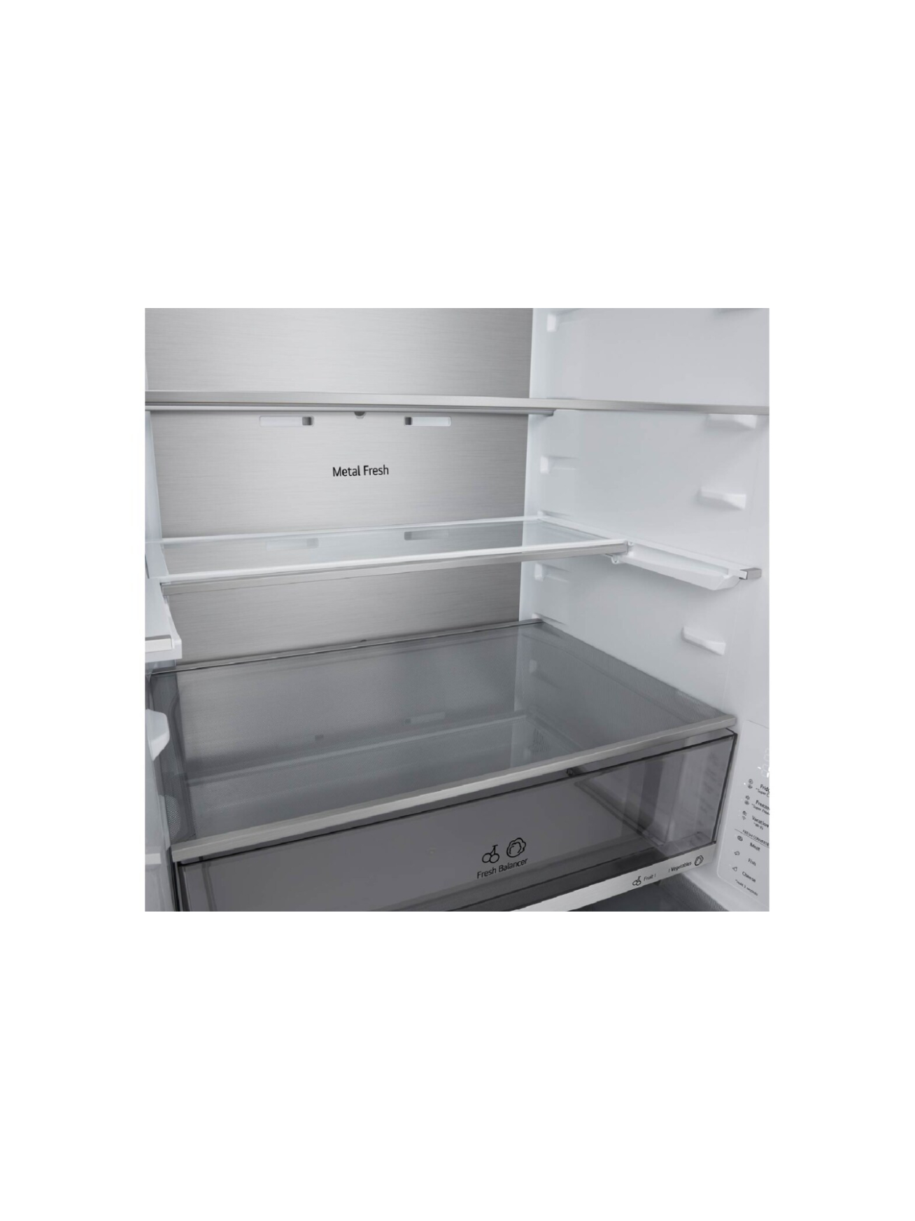 LG Refrigerator | GBBW726CPY | Energy efficiency class C | Free standing | Combi | Height 203 cm | Fridge net capacity 326 L | Freezer net capacity 139 L | Display | 33 dB | Prime Silver 12 LG Refrigerator | GBBW726CPY | Energy efficiency class C | Free standing | Combi | Height 203 cm | Fridge net capacity 326 L | Freezer net capacity 139 L | Display | 33 dB | Prime Silver 12