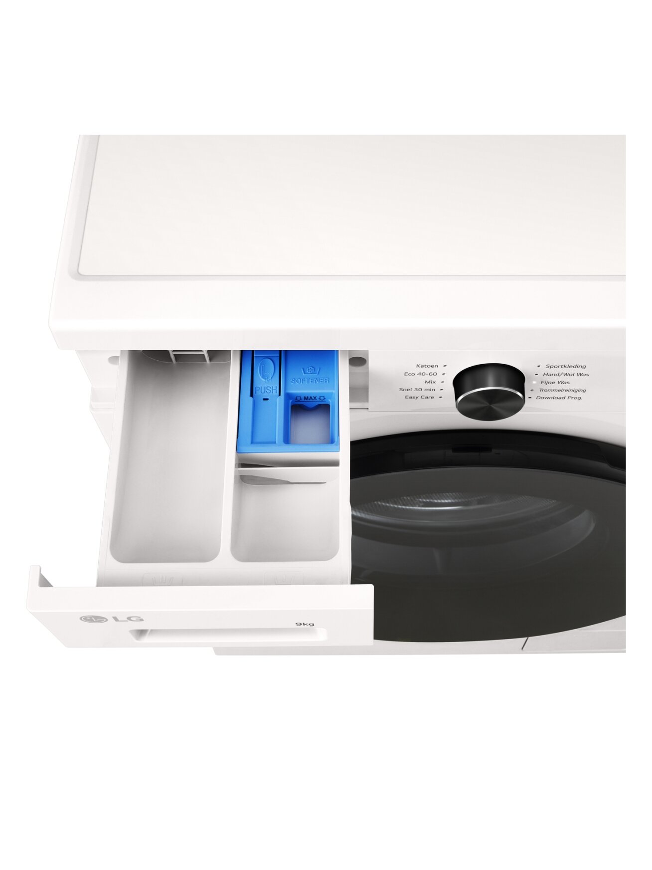 LG Washing machine | F4X1009NWB | Energy efficiency class A | Front loading | Washing capacity 9 kg | 1400 RPM | Depth 55 cm | Width 60 cm | Display | LED | Steam function | Direct drive | Wi-Fi | White 7 LG Washing machine | F4X1009NWB | Energy efficiency class A | Front loading | Washing capacity 9 kg | 1400 RPM | Depth 55 cm | Width 60 cm | Display | LED | Steam function | Direct drive | Wi-Fi | White 7