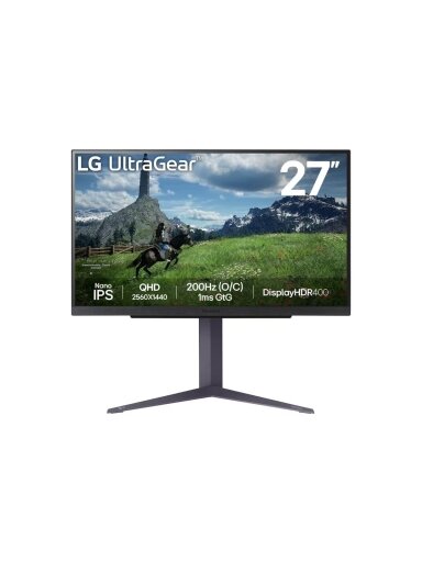 LG | 27GS85Q-B | 27 " | IPS | QHD | 16:9 | 180 Hz | 1 ms | 2560 x 1440 pixels | 400 cd/m² | HDMI ports quantity 2