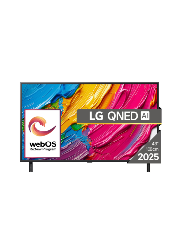 LG 43QNED80A3A | 43 | Smart TV | webOS 25 | UHD | Black