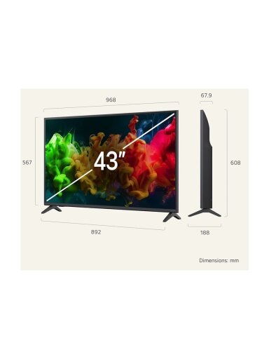 LG QNED 4K evo AI Mini LED TV | 43QNED8EB3F | 43 | Smart TV | webOS | UHD | Black LG QNED 4K evo AI Mini LED TV | 43QNED8EB3F | 43 | Smart TV | webOS | UHD | Black
