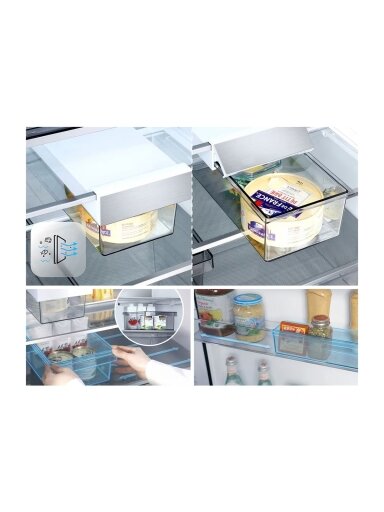 LG Refrigerator | GBBW726CEV | Energy efficiency class C | Free standing | Combi | Height 203 cm | Fridge net capacity 326 L | Freezer net capacity 139 L | Display | 33 dB | Black Steel LG Refrigerator | GBBW726CEV | Energy efficiency class C | Free standing | Combi | Height 203 cm | Fridge net capacity 326 L | Freezer net capacity 139 L | Display | 33 dB | Black Steel