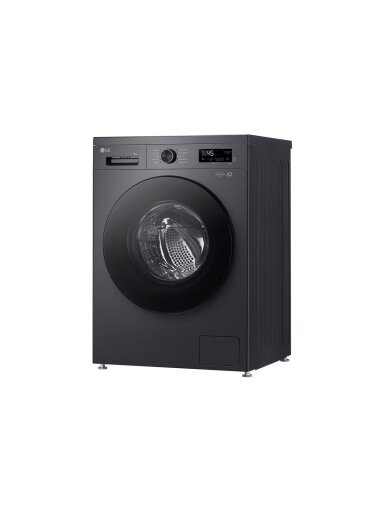 LG Washing machine | F4X1009NMB | Energy efficiency class A | Front loading | Washing capacity 9 kg | 1400 RPM | Depth 55 cm | Width 60 cm | Display | LED | Steam function | Direct drive | Wi-Fi | Graphite Black