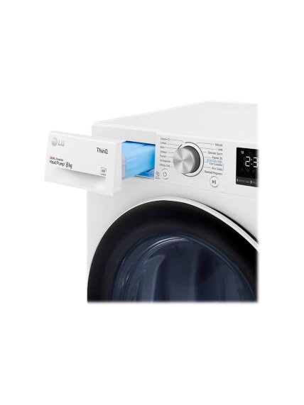 LG | Dryer Machine | RH80V3AV6N | Energy efficiency class D | Front loading | 8 kg | LED | Depth 69 cm | Wi-Fi | White 13 LG | Dryer Machine | RH80V3AV6N | Energy efficiency class D | Front loading | 8 kg | LED | Depth 69 cm | Wi-Fi | White 13