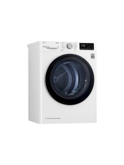 LG | Dryer Machine | RH80V3AV6N | Energy efficiency class D | Front loading | 8 kg | LED | Depth 69 cm | Wi-Fi | White 4 LG | Dryer Machine | RH80V3AV6N | Energy efficiency class D | Front loading | 8 kg | LED | Depth 69 cm | Wi-Fi | White 4
