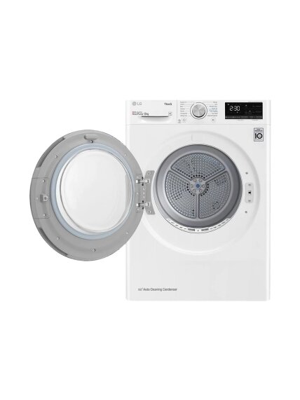 LG | Dryer Machine | RH80V3AV6N | Energy efficiency class D | Front loading | 8 kg | LED | Depth 69 cm | Wi-Fi | White 7 LG | Dryer Machine | RH80V3AV6N | Energy efficiency class D | Front loading | 8 kg | LED | Depth 69 cm | Wi-Fi | White 7