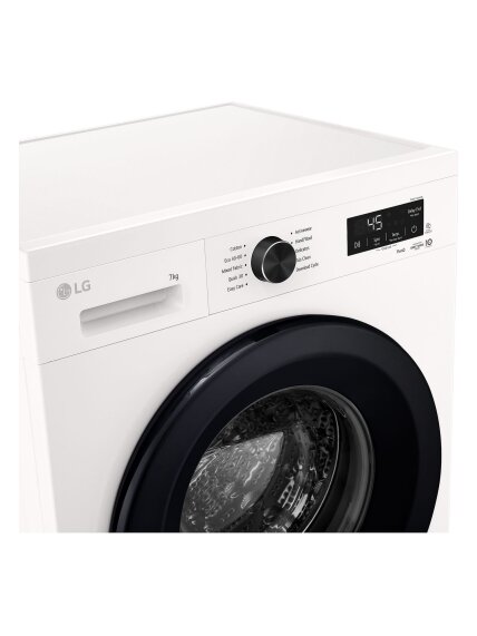 LG F2X10S7NWK | Washing Machine | Energy efficiency class A | Front loading | Washing capacity 7 kg | 1200 RPM | Depth 44 cm | Width 60 cm | Display | LED | Steam function | Essence White (Glossy) | Wi-Fi 4 LG F2X10S7NWK | Washing Machine | Energy efficiency class A | Front loading | Washing capacity 7 kg | 1200 RPM | Depth 44 cm | Width 60 cm | Display | LED | Steam function | Essence White (Glossy) | Wi-Fi 4