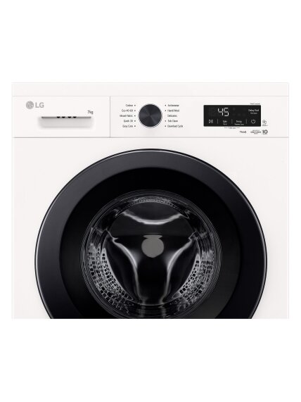LG F2X10S7NWK | Washing Machine | Energy efficiency class A | Front loading | Washing capacity 7 kg | 1200 RPM | Depth 44 cm | Width 60 cm | Display | LED | Steam function | Essence White (Glossy) | Wi-Fi 6 LG F2X10S7NWK | Washing Machine | Energy efficiency class A | Front loading | Washing capacity 7 kg | 1200 RPM | Depth 44 cm | Width 60 cm | Display | LED | Steam function | Essence White (Glossy) | Wi-Fi 6