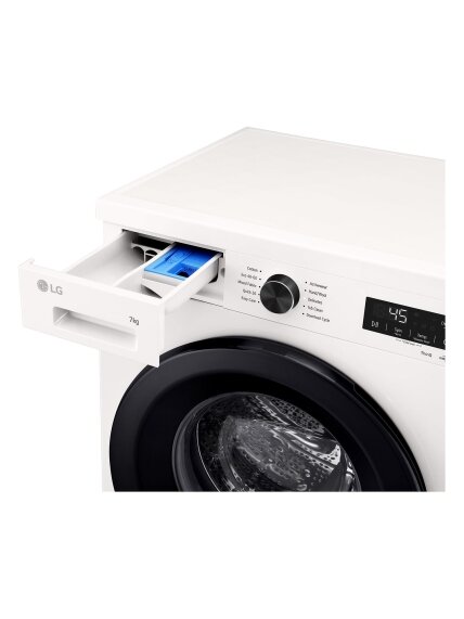 LG F2X10S7NWK | Washing Machine | Energy efficiency class A | Front loading | Washing capacity 7 kg | 1200 RPM | Depth 44 cm | Width 60 cm | Display | LED | Steam function | Essence White (Glossy) | Wi-Fi 7 LG F2X10S7NWK | Washing Machine | Energy efficiency class A | Front loading | Washing capacity 7 kg | 1200 RPM | Depth 44 cm | Width 60 cm | Display | LED | Steam function | Essence White (Glossy) | Wi-Fi 7