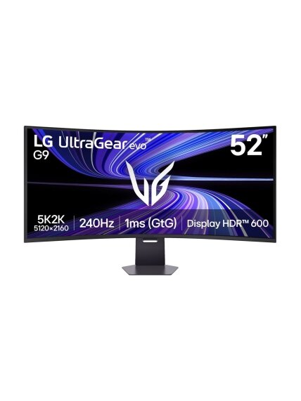LG UltraGear evo G9 52G930B-B | 52 " | VA | WUHD | 21:9 | 240 Hz | 1 ms | 5120 x 2160 pixels | 400 cd/m² | Black LG UltraGear evo G9 52G930B-B | 52 " | VA | WUHD | 21:9 | 240 Hz | 1 ms | 5120 x 2160 pixels | 400 cd/m² | Black