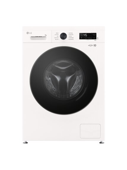 LG Washing machine | F4X1009NWB | Energy efficiency class A | Front loading | Washing capacity 9 kg | 1400 RPM | Depth 55 cm | Width 60 cm | Display | LED | Steam function | Direct drive | Wi-Fi | White 1 LG Washing machine | F4X1009NWB | Energy efficiency class A | Front loading | Washing capacity 9 kg | 1400 RPM | Depth 55 cm | Width 60 cm | Display | LED | Steam function | Direct drive | Wi-Fi | White 1
