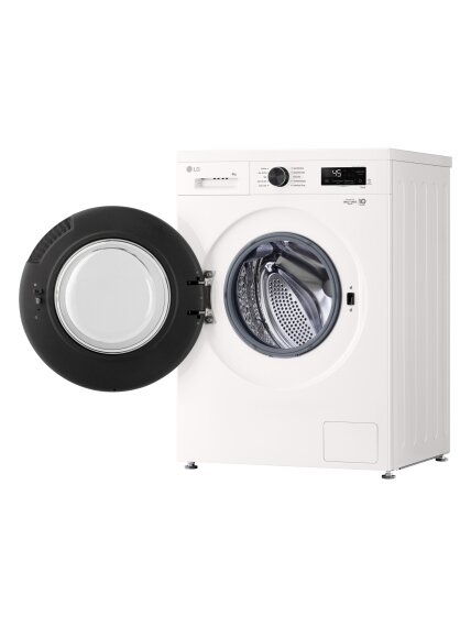 LG Washing machine | F4X1009NWB | Energy efficiency class A | Front loading | Washing capacity 9 kg | 1400 RPM | Depth 55 cm | Width 60 cm | Display | LED | Steam function | Direct drive | Wi-Fi | White 9 LG Washing machine | F4X1009NWB | Energy efficiency class A | Front loading | Washing capacity 9 kg | 1400 RPM | Depth 55 cm | Width 60 cm | Display | LED | Steam function | Direct drive | Wi-Fi | White 9