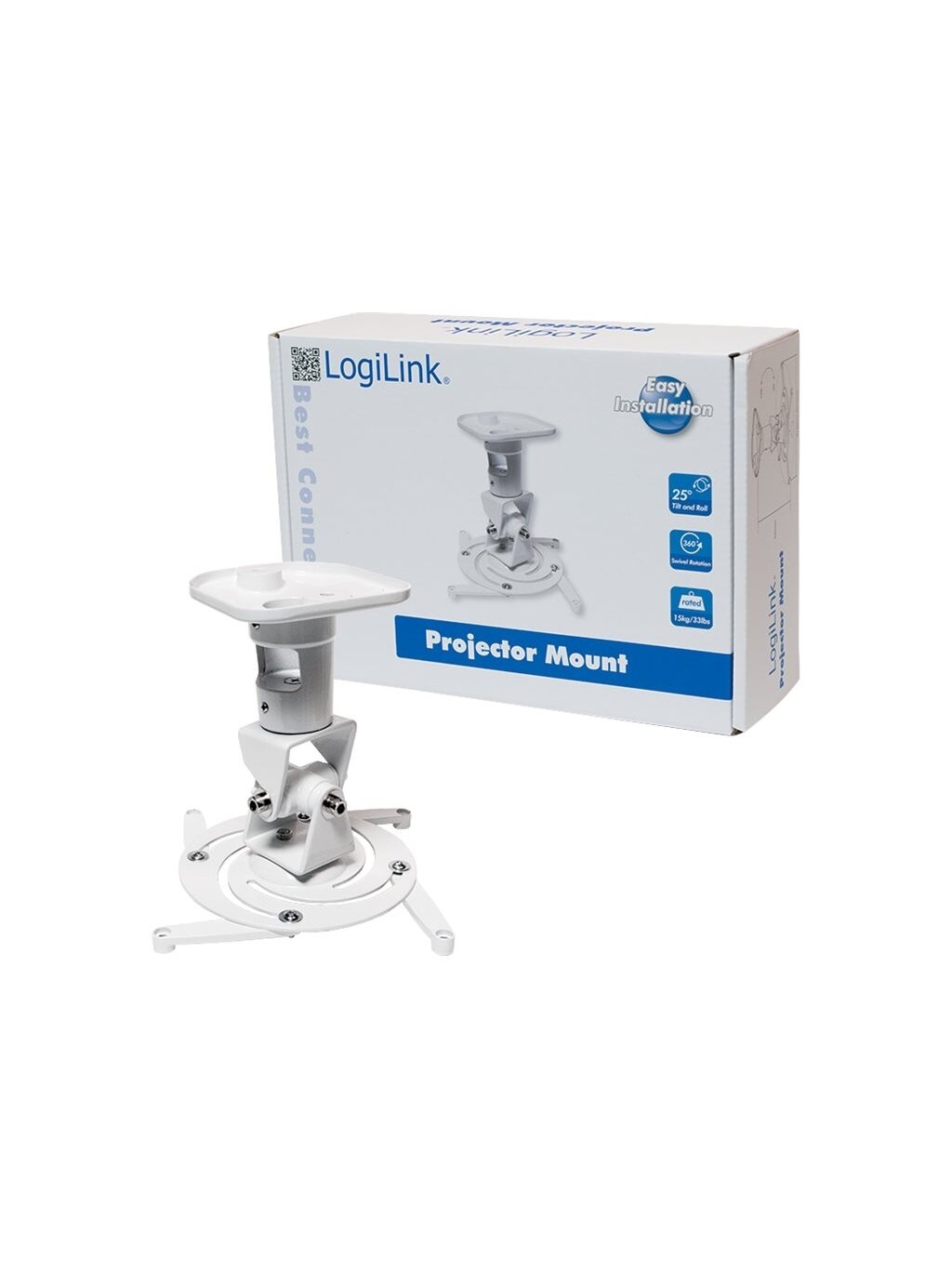 Logilink BP0003 Projector mount, ceiling, universal, 220 mm, white | Logilink