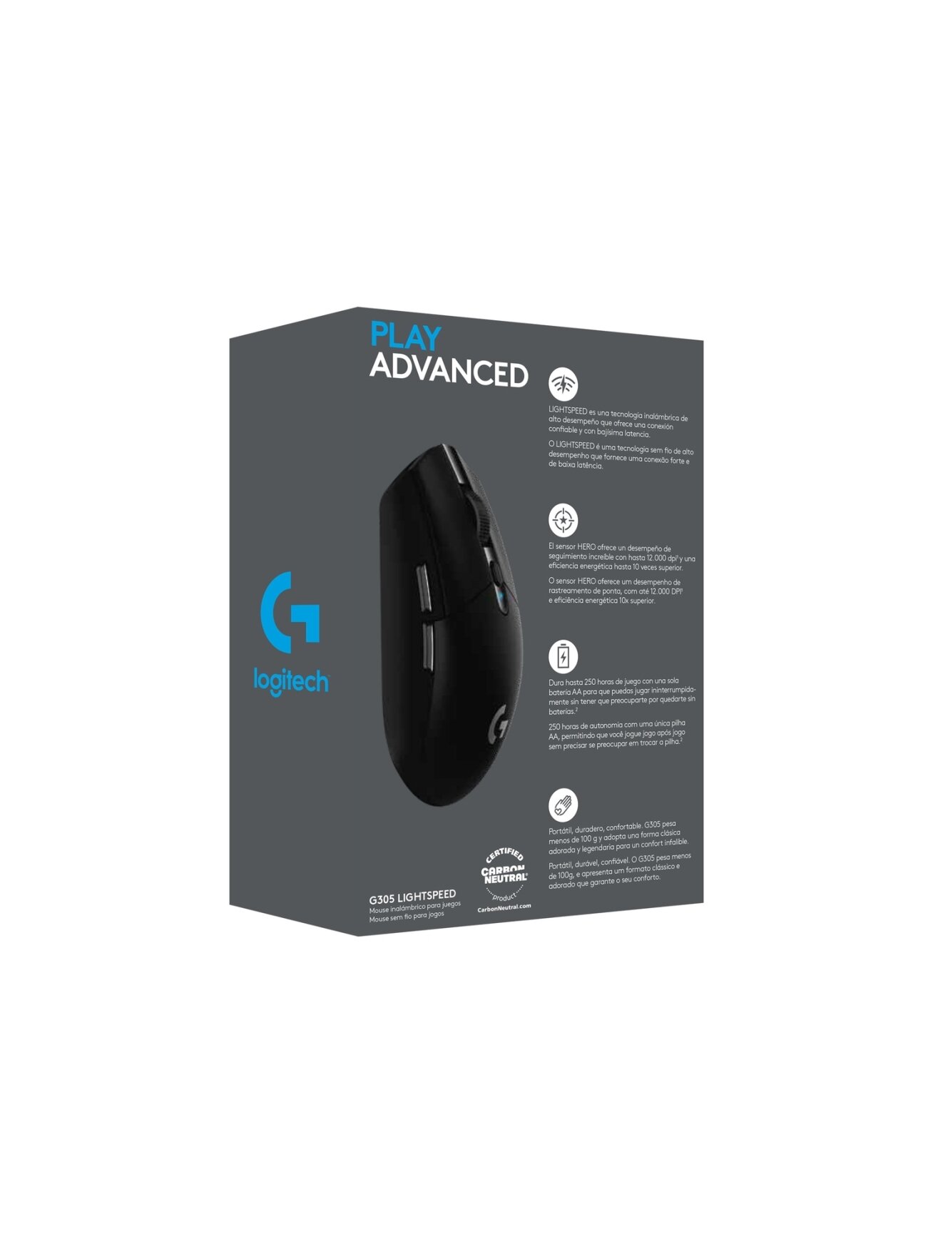 Logitech Mouse G305 black 910-005283 | Logitech 10
