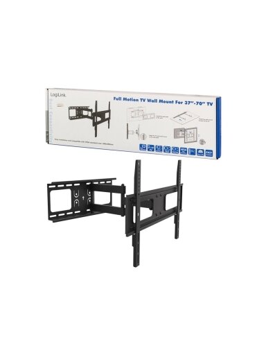 Logilink BP0028 TV Wall mount, 37"-70", tilt +10°-20°,swievel +-90°, 475mm | Logilink | Wall Mount | 37-70 " | Maximum weight (capacity) 50 kg | Black