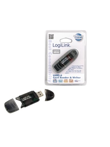 Logilink | Cardreader USB 2.0 Stick external for MMC, RS-MMC, SD and SD HC