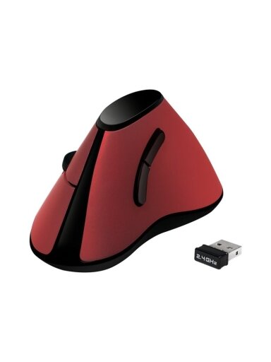 Logilink | Ergonomic Vertical Mouse | ID0159 | Wireless | Optical | Red