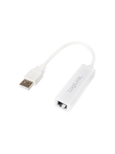 Logilink | Fast Ethernet USB 2.0 to RJ45 Adapter: | 0.115 m | White | USB-A to RJ45 Logilink | Fast Ethernet USB 2.0 to RJ45 Adapter: | 0.115 m | White | USB-A to RJ45