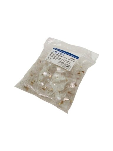 Logilink | MP0002 | CAT5e Modular PlugSuitable for 8P8C Round CablePlug unshieldedGold-plated contacts | Transparent Logilink | MP0002 | CAT5e Modular PlugSuitable for 8P8C Round CablePlug unshieldedGold-plated contacts | Transparent