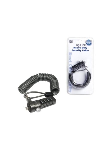Logilink NBS004, Notebook Coil Cable Lock, black Logilink NBS004, Notebook Coil Cable Lock, black
