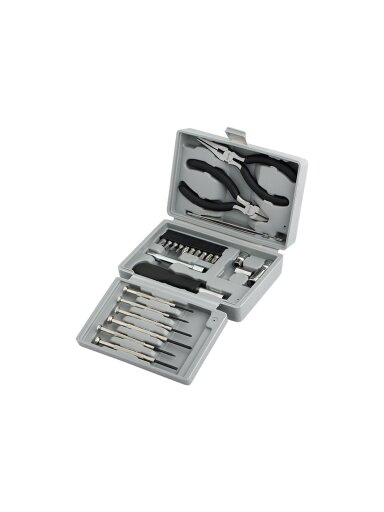 Logilink | Tool Set, 25pcs | Incl. transport boxThe set includes6x micro screwdrivers1x micro cutter1x mini telephone plier1x bit screwdriver with extension10x bits (PH1, PH2, PZ1, PZ2, PZ5, PZ6, T10, T15, T20, adaptor)4x socket wrench (5mm, 6mm, 8mm, 10m
