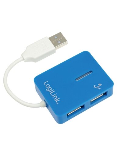 Logilink | USB 2.0 Hub 4-Port, Smile, Blue Logilink | USB 2.0 Hub 4-Port, Smile, Blue