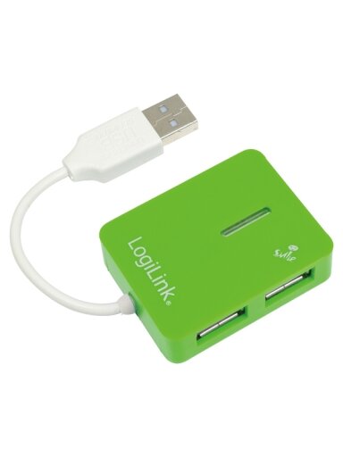 Logilink | USB 2.0 Hub 4-Port, Smile, Green Logilink | USB 2.0 Hub 4-Port, Smile, Green