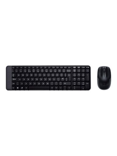 Logitech | Combo Wireless Keyboard and Mouse | MK220 | Keyboard and Mouse | Wireless | Mouse included | US | N/A | Black