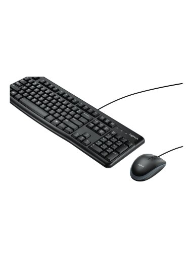 Logitech | Desktop MK120 | Wired keyboard | USB | Mouse included | US | Black