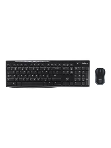 Logitech MK270 | Keyboard and Mouse Set | Wireless | US | Black