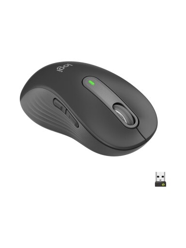 Logitech Signature M650 L Left Wireless Mouse, RF Wireless + Bluetooth, 2000 DPI, Graphite | Logitech Logitech Signature M650 L Left Wireless Mouse, RF Wireless + Bluetooth, 2000 DPI, Graphite | Logitech