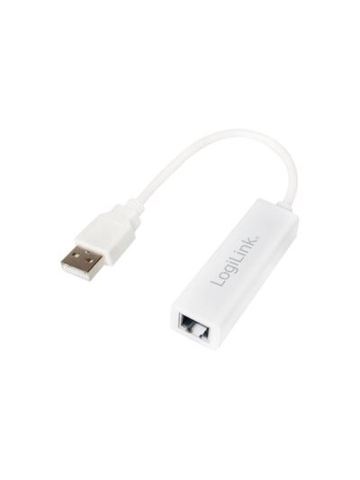 Logilink | Fast Ethernet USB 2.0 to RJ45 Adapter: | 0.115 m | White | USB-A to RJ45 1