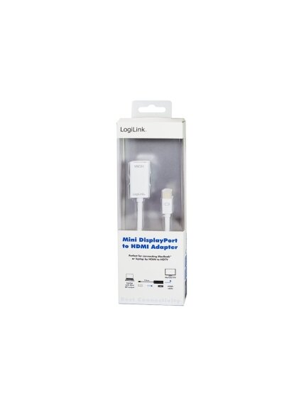 Logilink | Adapter Mini DisplayPort to HDMI with Audio: | Grey | Mini DisplayPort | HDMI A | 0.1 m 1 Logilink | Adapter Mini DisplayPort to HDMI with Audio: | Grey | Mini DisplayPort | HDMI A | 0.1 m 1