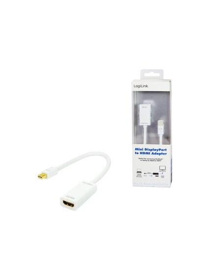 Logilink | Adapter Mini DisplayPort to HDMI with Audio: | Grey | Mini DisplayPort | HDMI A | 0.1 m 2 Logilink | Adapter Mini DisplayPort to HDMI with Audio: | Grey | Mini DisplayPort | HDMI A | 0.1 m 2
